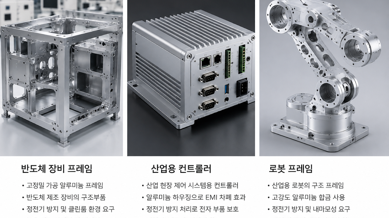 알루미늄 가공 생산품 사례